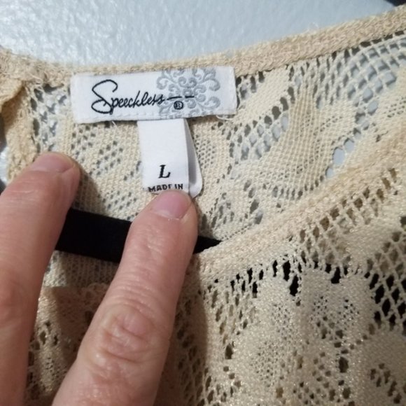 SPEECHLESS Junior Cream Lace NWOT Sheath Dress - Picture 3 of 6